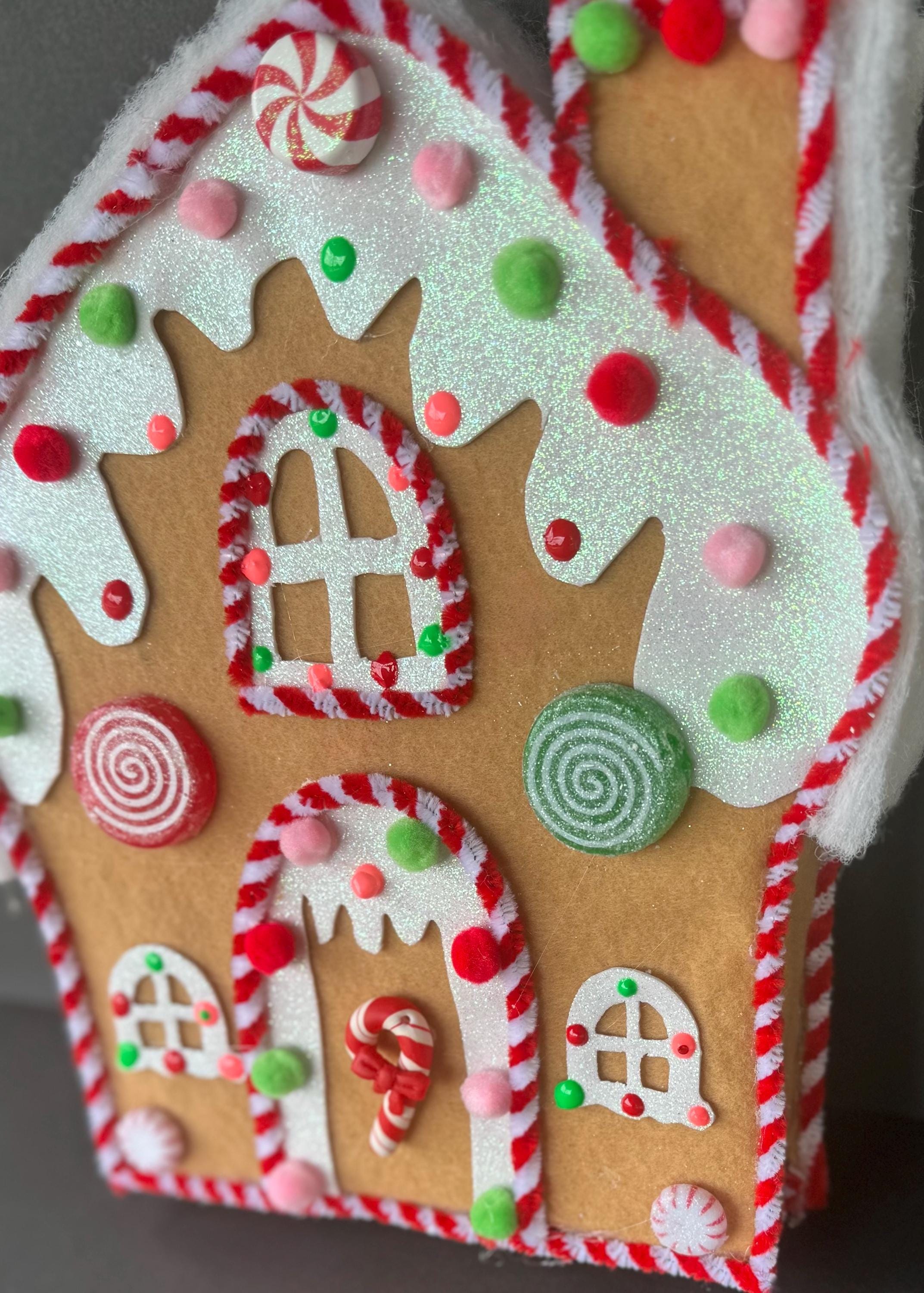 Gingerbread House Wreath Attachment: Whimsical Christmas Cottage Decor ...