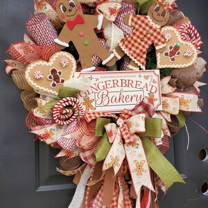 Gingerbread Wreath, Gingerbread Man Wreath, Front Door Wreath ...