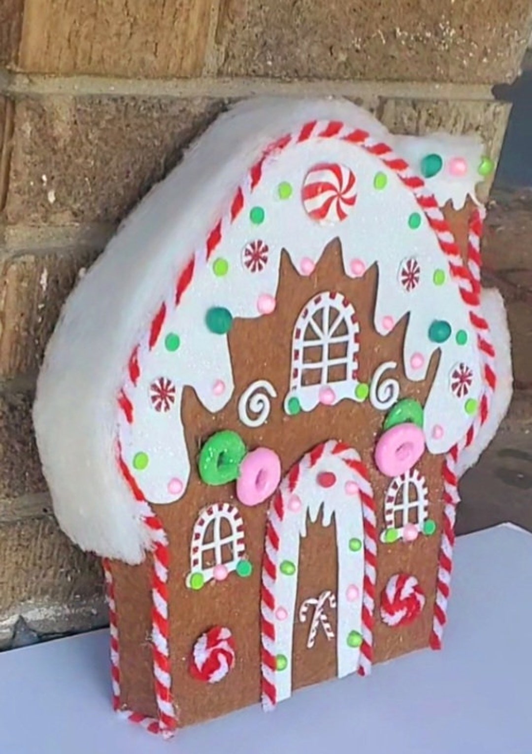 Gingerbread House, Christmas Decor, Wreath Attachment, Christmas Decor