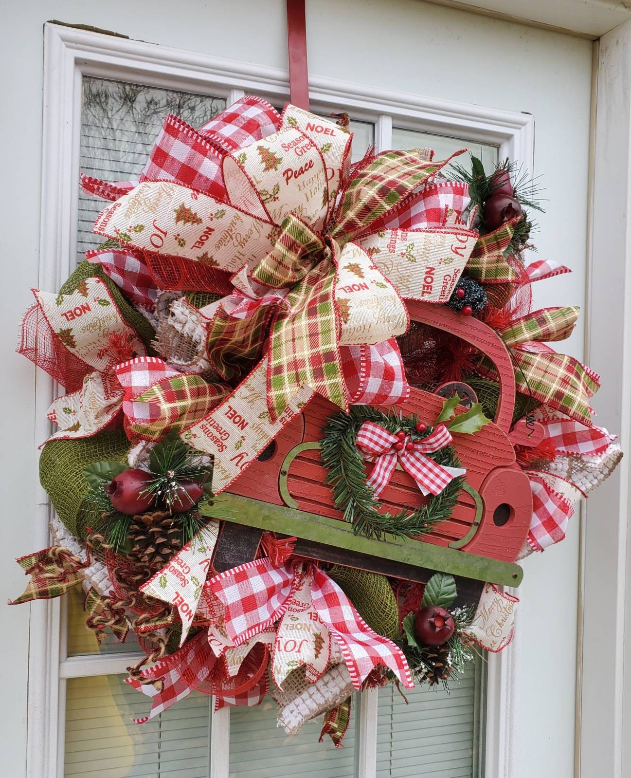 Christmas Wreath Holiday wreath Country wreath Truck | Etsy