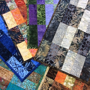 PDF Nähanleitung: Moderner Quilted Batik Tischläufer