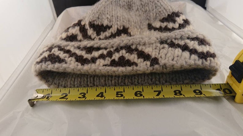 Large Men/'s Salish Style Wool Hat from the Okanagan Valley BC.