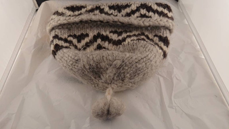 Large Men/'s Salish Style Wool Hat from the Okanagan Valley BC.