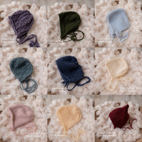 newborn knit bonnet
