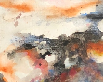 Abstract Watercolor - Original Fine Art - 4 X 6