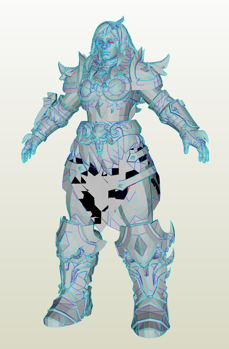 Zarya Barbarian Skin 3D Model Pepakura and 3D Print Etsy India