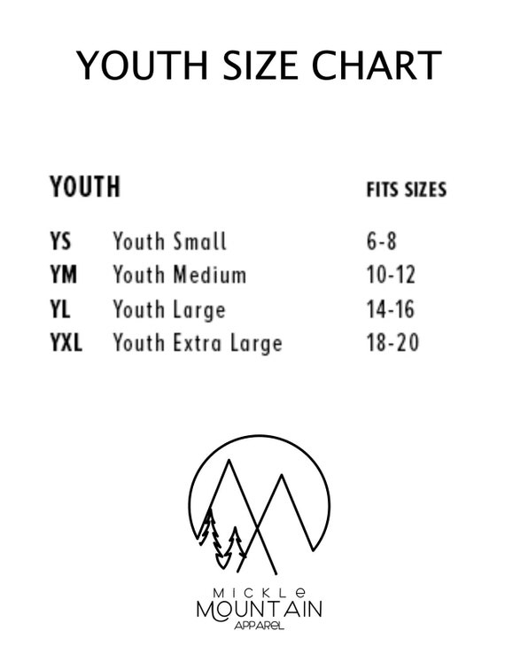 Champion Youth Size Chart