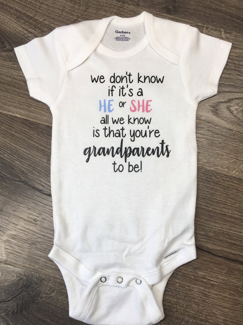 Reveal onesie Grandparentstobe onesie pregnancy onesie Etsy