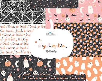 Hey Pumpkin Halloween Fabric, Riley Blake Cotton Fabric