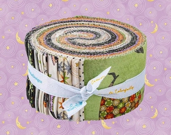 Ghoul Friends Halloween Fabric Rolie Polie, 2.5in Cotton Precut Bundle