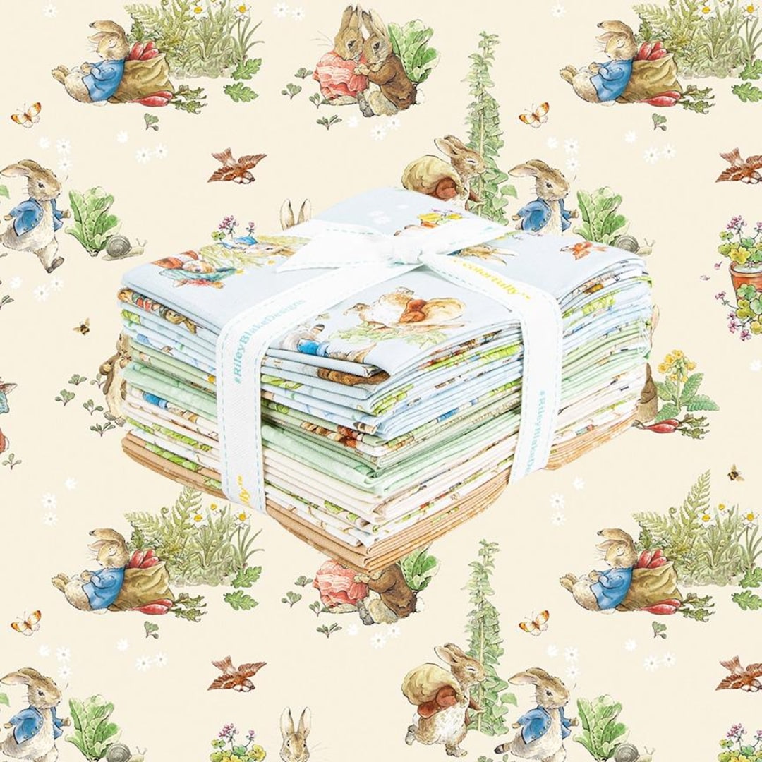 Peter Rabbit Benjamin Bunny Fat Quarter Bundle Riley Blake Fabrics peter-rabbit-benjamin-bunny-fat-quarter-bundle-riley-blake-fabrics