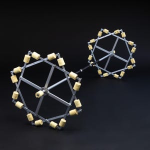 Fire Dragon Staff Dual Star 34 Kevlar Wicks  Transformable into Fire Umbrellas