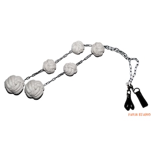 Poi three Monkey Fist wick, Fire poi