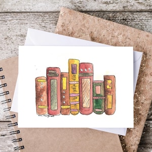 Cartes de correspondance, Cartes de voeux vierges avec enveloppes, Papeterie pliée, Aquarelles, Livraison gratuite, Cartes de lecture, Cartes faites main