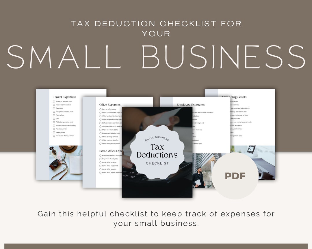 Small Business Tax Deductions Checklist, Tax Write Off, Tax Cheat Sheet ...