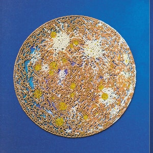 Bead embroidery kit Cadence Moon needlepoint kit Needlework kit Hand embroidery, moon embroidery pattern gift idea, beading pattern AbrisArt