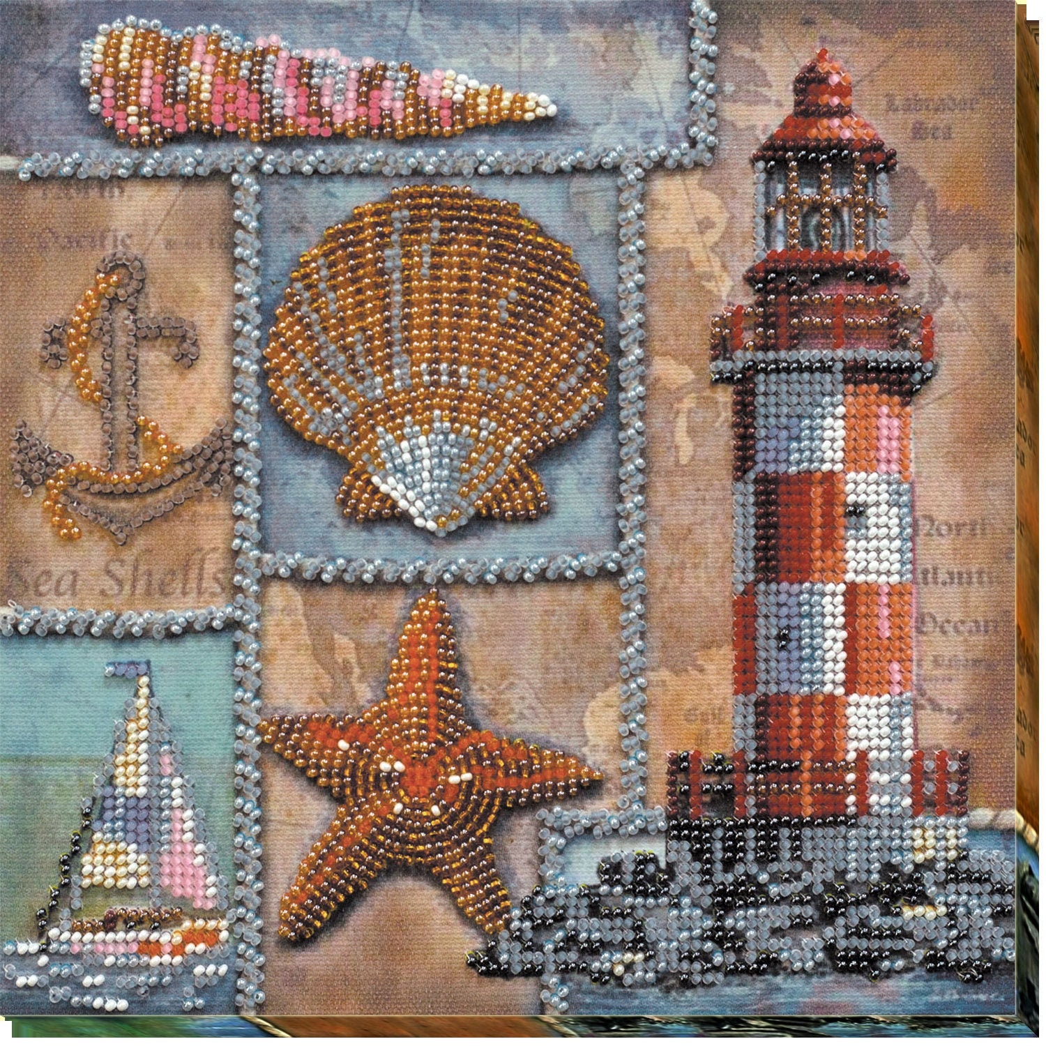 Stitch & Zip Needlepoint Coin Purse Kits-beach/summer-shells, Flamingo,  Flip Flops, Sand/sea, Tropical Fish, Beach Accessories, Blue Fishes 