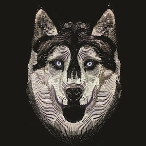Bead embroidery kit Big Husky dog needlework kit Golden Husky embroidery, beading stitch hand embroidery embroidery pattern, beading pattern