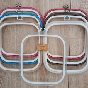 Square Embroidery Hoop, Decorative  Hoop, Plastic Flexi Hoop, Needlepoint Hoop, Cross Stitching Frame