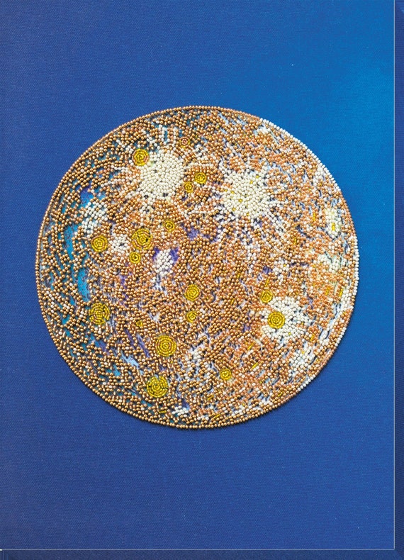 Moon Bead Embroidery Kit Needlepoint (11.81"x20.86")