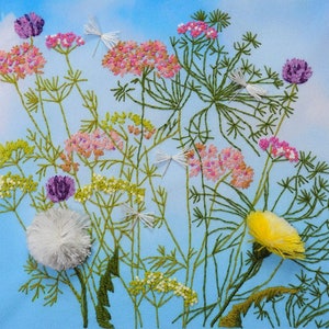 Cross stitch kit Meadow grass cross stitch patterns flower cross stitch, modern cross stitch, needlepoint kit, counted cross stitch