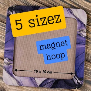 Wooden Hoop Clamp for Bead Embroidery – Magnetic Frame for Perforated Paper – Cross Stitch Accessory for Plastic Canvas
