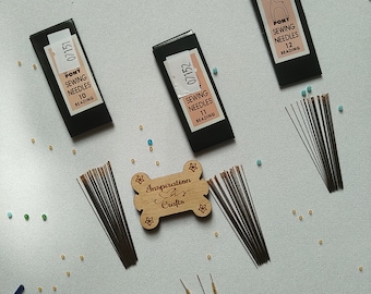 Pony Beading Needles: Gold Eye, Stainless Steel (25pcs)
