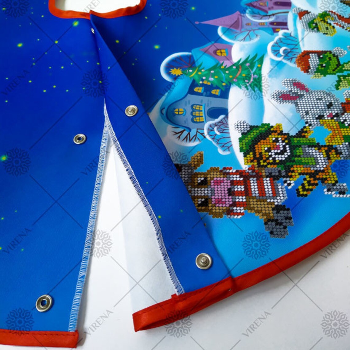 Christmas tree skirt bead embroidery kit handmade tree skirt Etsy