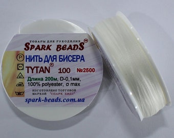 Beading Thread 5 spools Tytan 100 needlework threads embroidery threads, Beadweaving Jewelry Supplies, Bead Supply, polyester beading thread