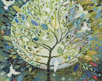 Cross stitch kit Tree of peace with dove Symbolic Nature Design