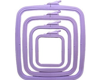 Purple Square Nurge Plastic Embroidery Hoop, Cross Stitch Hoop, Bead Embroidery Hoop, Beading Hoop, Tapestry Hoop frame Sewing hoop