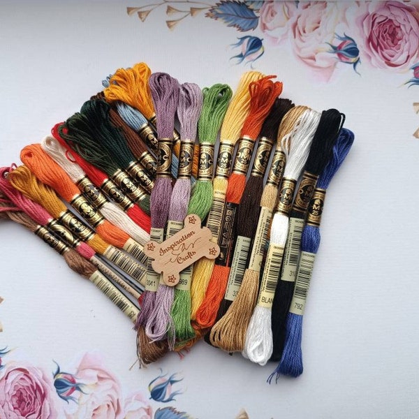 DMC 3801-3866 Embroidery Floss (Art. 117) PICK Yours COLORS! Cross Stitch Stranded Cotton Thread Embroidery Sewing Skeins Embroidery Thread