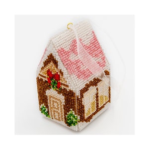 3D Christmas toy Gingerbread housel Christmas Decoration kits hand embroidery Christmas embroidery gift idea Christmas tree decor Golden Key