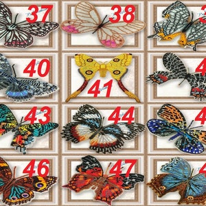 Bead embroidery kit Flying Butterflies, butterfly embroidery kit, needlepoint kit, colourful butterfly beading pattern, embroidery pattern image 3