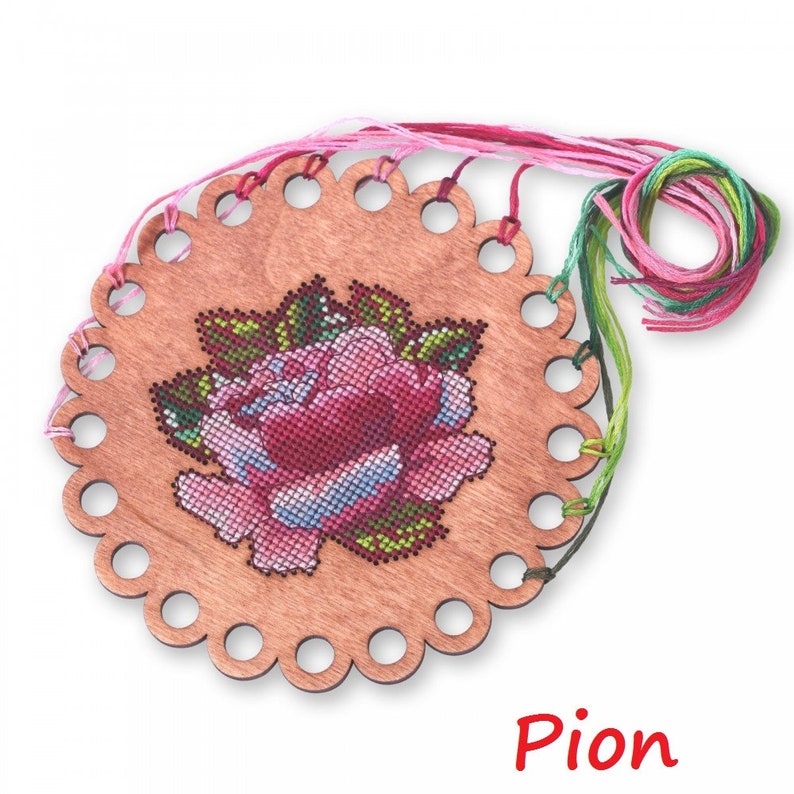 Wood embroidery floss organizer round sewing thread holder Etsy