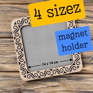 Embroidery wooden frame on magnets, Hoop for perforated paper, Embroidery craft supplies, Clamps for plastic and paper canvas, Canvas Holder
