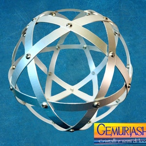 Genesa Pentasfera 13 - 15 cm alluminio satinato argento profilo 1 cm