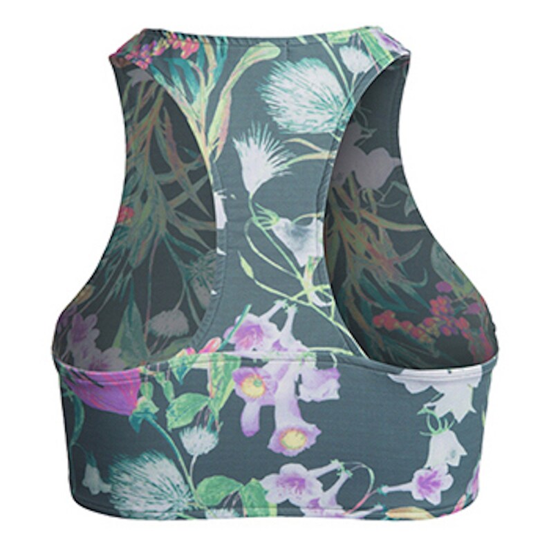 yoga bra gym top ready to ship sports bra Activewear Halter Top floral print crop sports halter active halter crop top running top