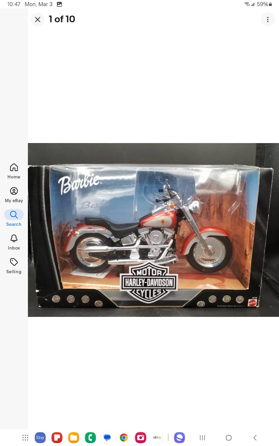 Vintage Harley Davidson Barbie Fatboy Motorcycle Mattel 26132 NIB
