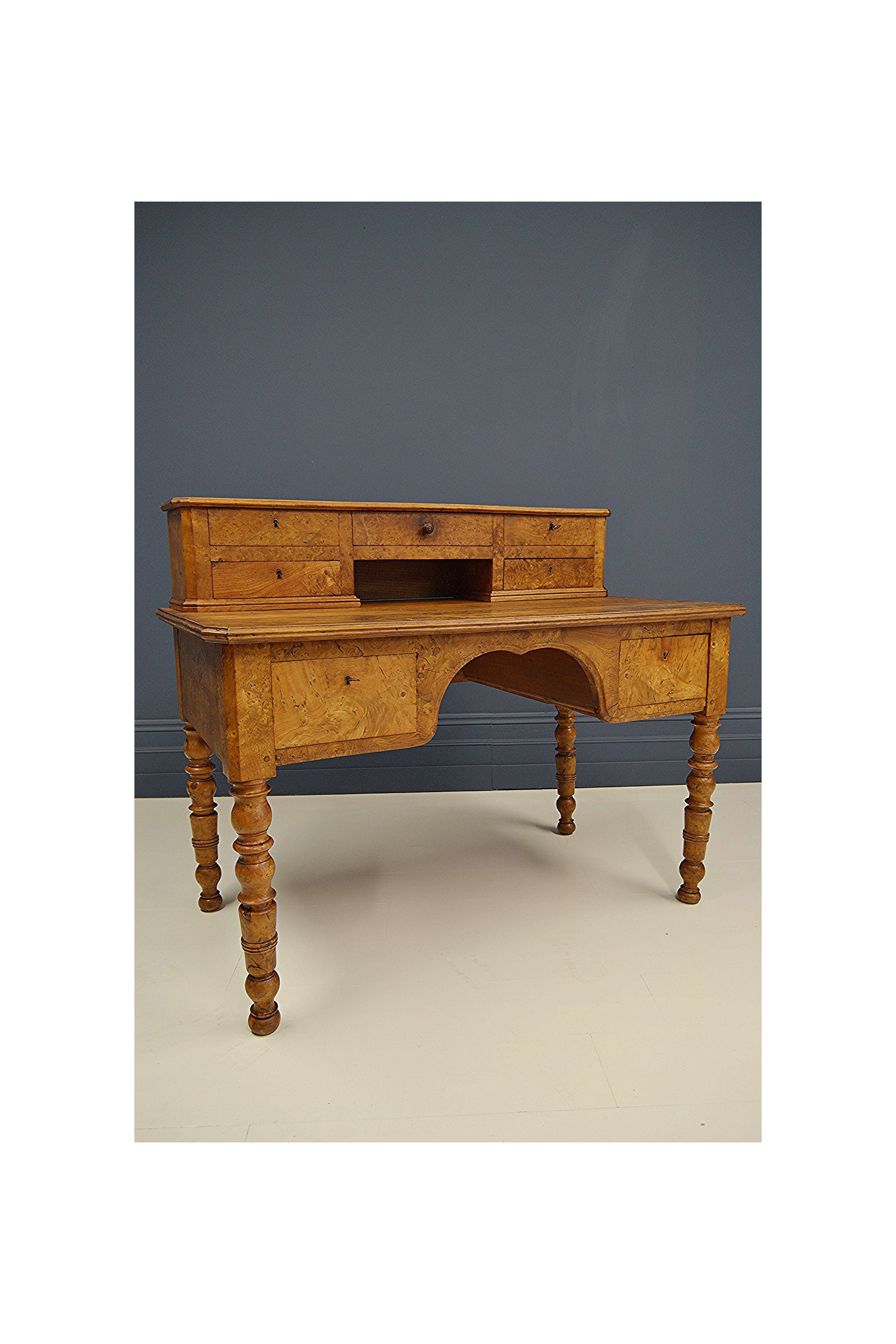Antique French Burr Walnut 2 Tier Desk Free Uk Delivery Etsy