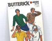 Butterick Vintage Sewing Pattern, Butterick Mens 4234 Patterns, Mens Sewing Patterns, Vintage Mens Polo Patterns, Vintage Shirt Patterns