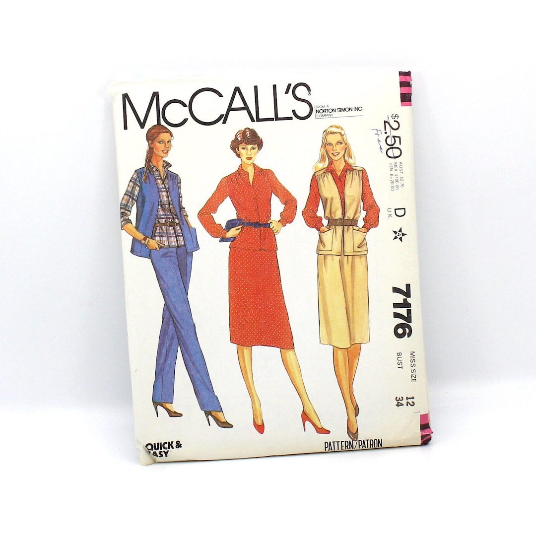 Mccalls Vintage Sewing Pattern, Mccalls 7176 Patterns, Sewing Patterns ...