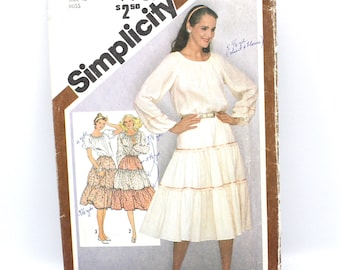 Simplicity Vintage Sewing, 9907 Simplicity Patterns, Women's Shirt Sewing Patterns, Vintage Skirt Sewing Patterns, Pants Sewing Patterns