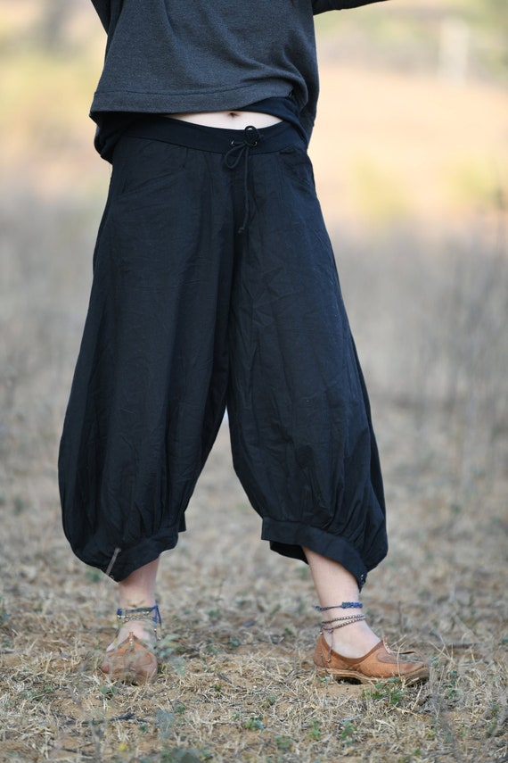 Boho Warm Pants Winter Harem Trouser Baggy Aladdin Gypsy Yoga Festival Pockets