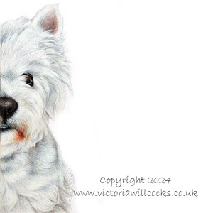 West Highland White Dog Card, met kraftpapier-bruine envelop