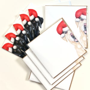 Packung mit 10 Labrador Retriever Weihnachtskarten mit Umschlägen