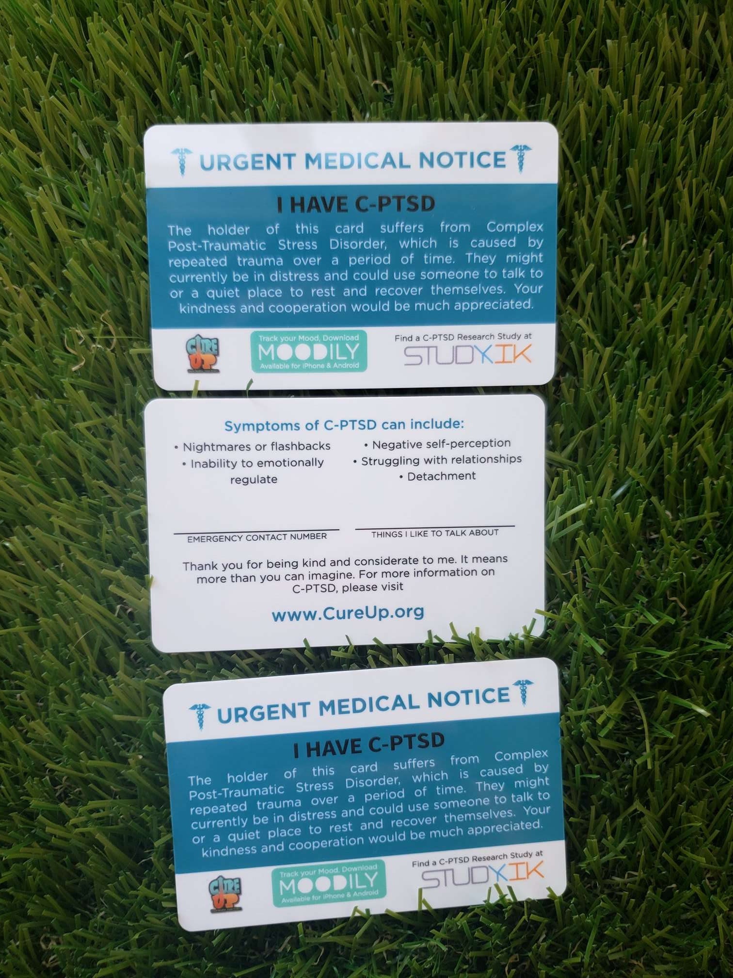 Complex Post Traumatic Stress Disorder Card CPTSD Emergency Etsy