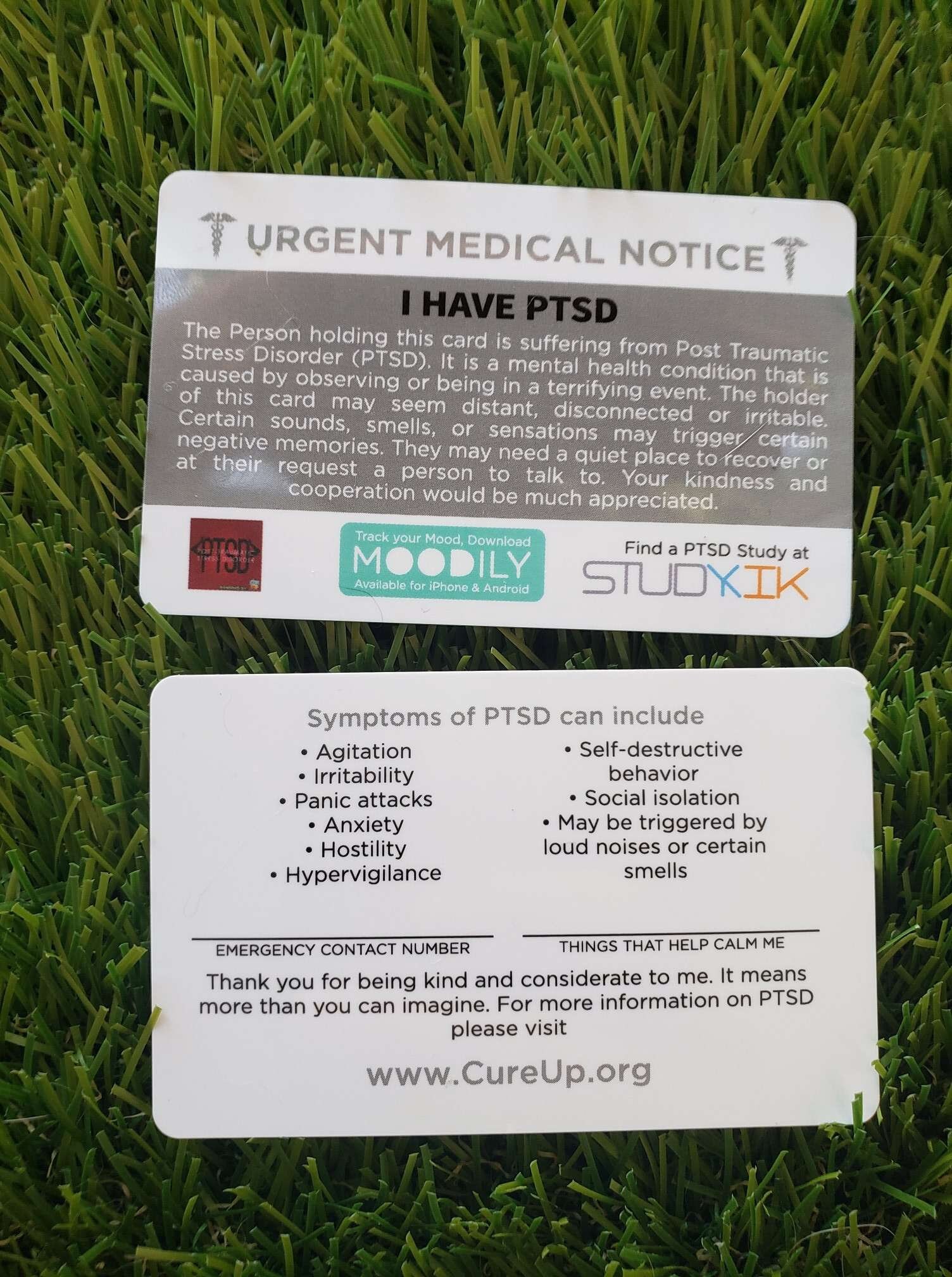 Post Traumatic Stress Disorder Card PTSD Card Post Traumatic Etsy