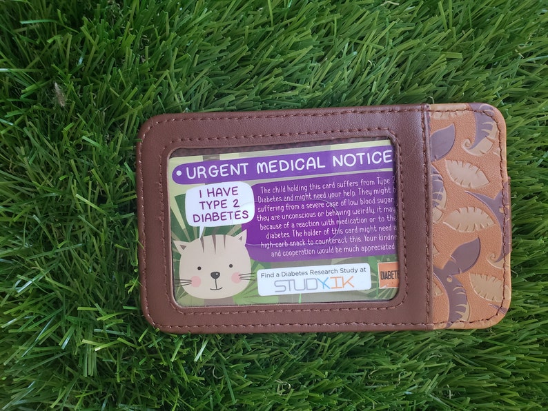 Child Type 2 Diabetes Emergency Card Etsy