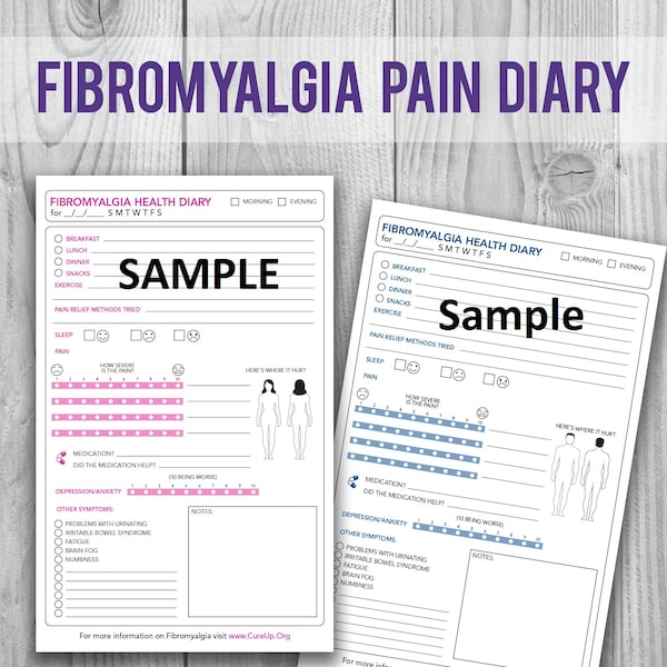 Fibromyalgia Pain Diary - Female and Male version
